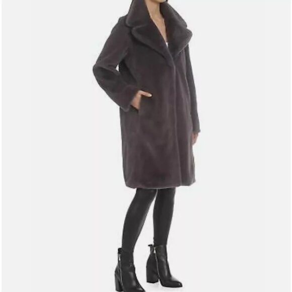 Badgley Mischka faux fur coat Size S NWT - Picture 3 of 9